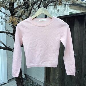 Reformation Jeans Pink Cashmere Blend Knit Sweater Womens XS Lightweight Soft